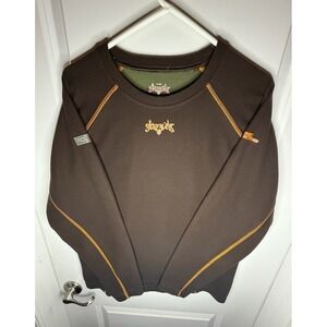 Scent-Lok Hunting Bison Brown BaseSlayer Fleece Long Sleeve Sweatshirt Mens L‎